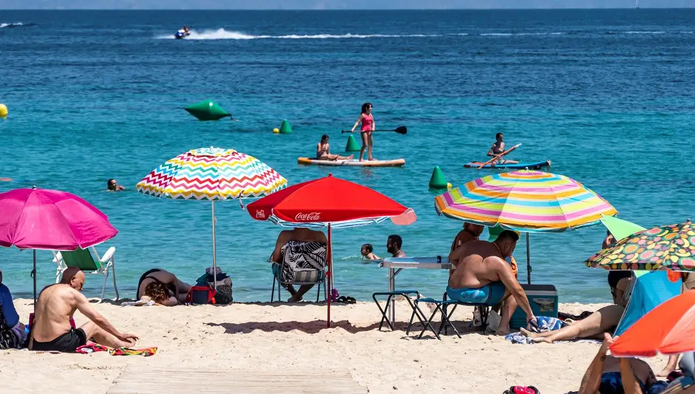 Imagen de una playa de Magaluf, Mallorca Imagen de una playa de Magaluf, Mallorca