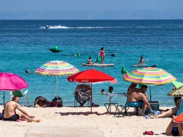 Imagen de una playa de Magaluf, Mallorca Imagen de una playa de Magaluf, Mallorca