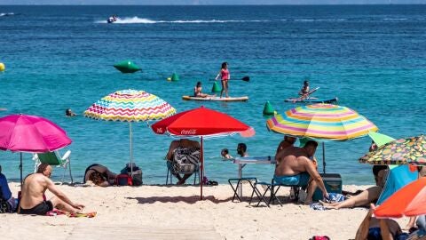 Imagen de una playa de Magaluf, Mallorca