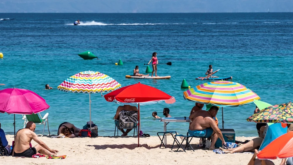 Imagen de una playa de Magaluf, Mallorca