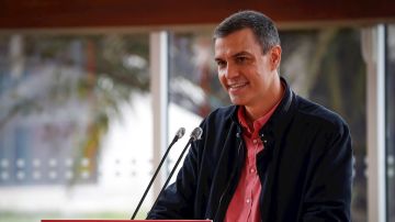 Pedro Sánchez durante un acto electoral