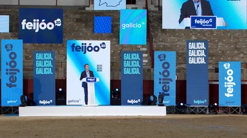 El candidato a la Xunta de Galicia, Alberto Núñez Feijóo