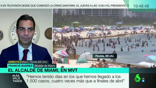 El alcalde de Miami: "Registramos más de 1.000 contagios en un día por fiestas en botes, restaurantes y hogares" El alcalde de Miami: "Registramos más de 1.000 contagios en un día por fiestas en botes, restaurantes y hogares"