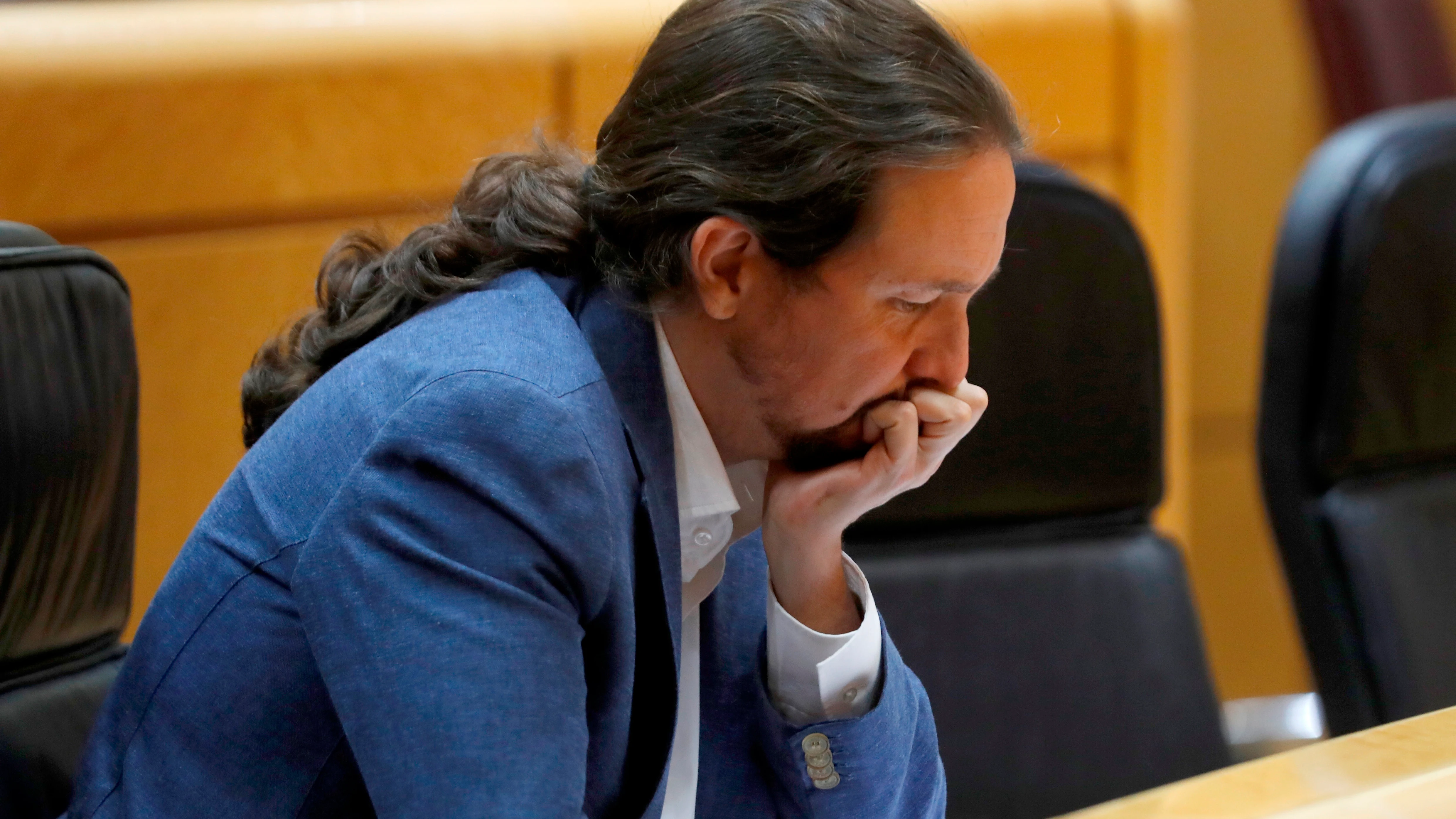 El vicepresidente segundo del Gobierno, Pablo Iglesias, en el Senado