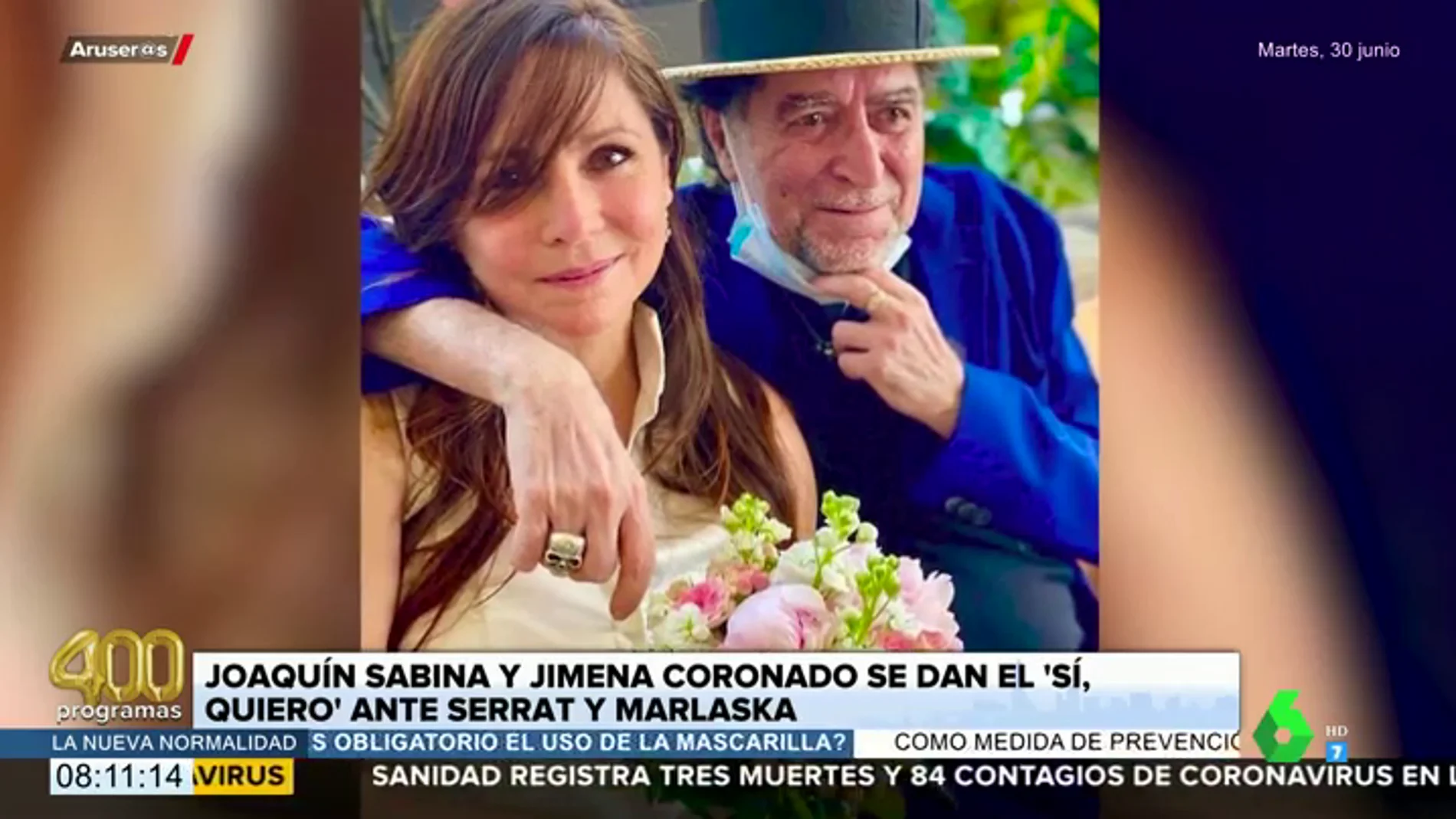 Las fotografías de la boda secreta de Joaquín Sabina y Jimena Coronado