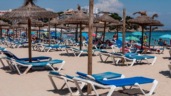 Imagen de una playa de Magaluf, Mallorca Imagen de una playa de Magaluf, Mallorca
