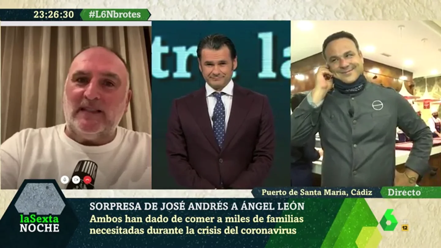 Ángel León y José Andrés enlaSexta Noche Ángel León y José Andrés enlaSexta Noche