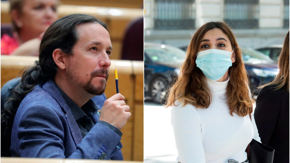 Pablo Iglesias y Dina Bousselham