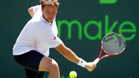 El tenista Robin Söderling, durante un partido El tenista Robin Söderling, durante un partido