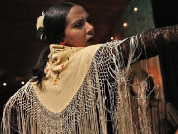 Imagen de una mujer bailando flamenco Imagen de una mujer bailando flamenco