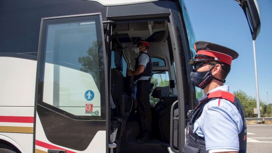 Control policial en la carretera N240 del la comarca del Segria