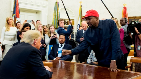 Imagen del encuentro entre Donald Trump y Kanye West en 2018 Imagen del encuentro entre Donald Trump y Kanye West en 2018