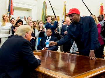 Imagen del encuentro entre Donald Trump y Kanye West en 2018 Imagen del encuentro entre Donald Trump y Kanye West en 2018