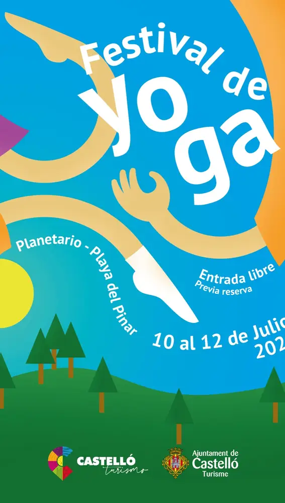 Cartel del Festival de Yoga de Verano de Castelló