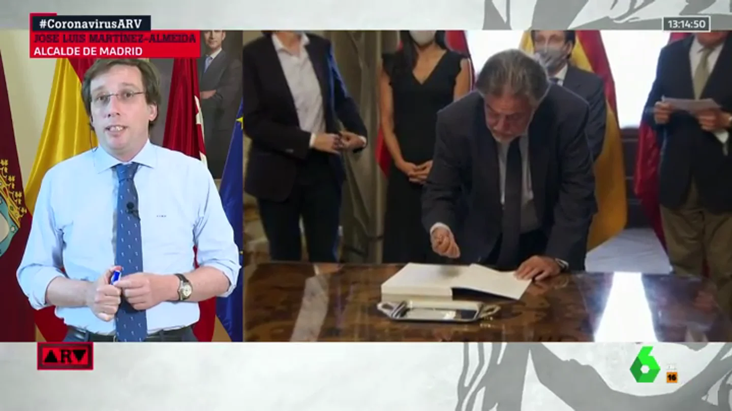 El alcalde de Madrid, José Luis Martínez-Almeida. Martínez-Almeida, sobre los 'Acuerdos de la Villa': "La toma de conciencia de los grupos municipales ha sido determinante"