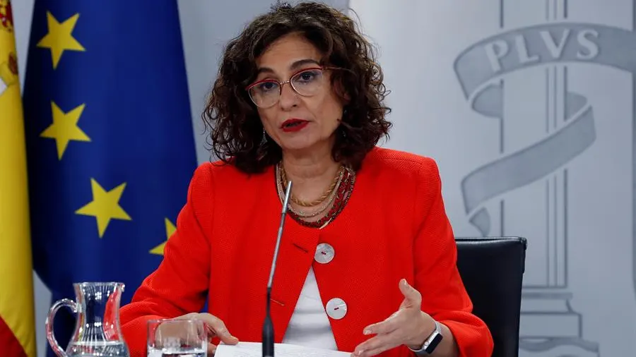 La ministra de Hacienda y portavoz del Gobierno, María Jesús Montero durante la rueda de prensa tras el Consejo de Ministros