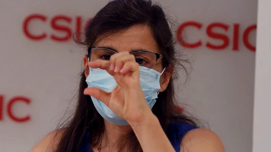 La investigadora Mar Valés muestra el nuevo test La investigadora Mar Valés muestra el nuevo test