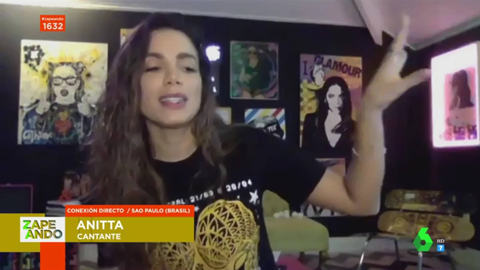 Anitta canta en Zapeando un adelanto de 'Tócame', su nuevo single