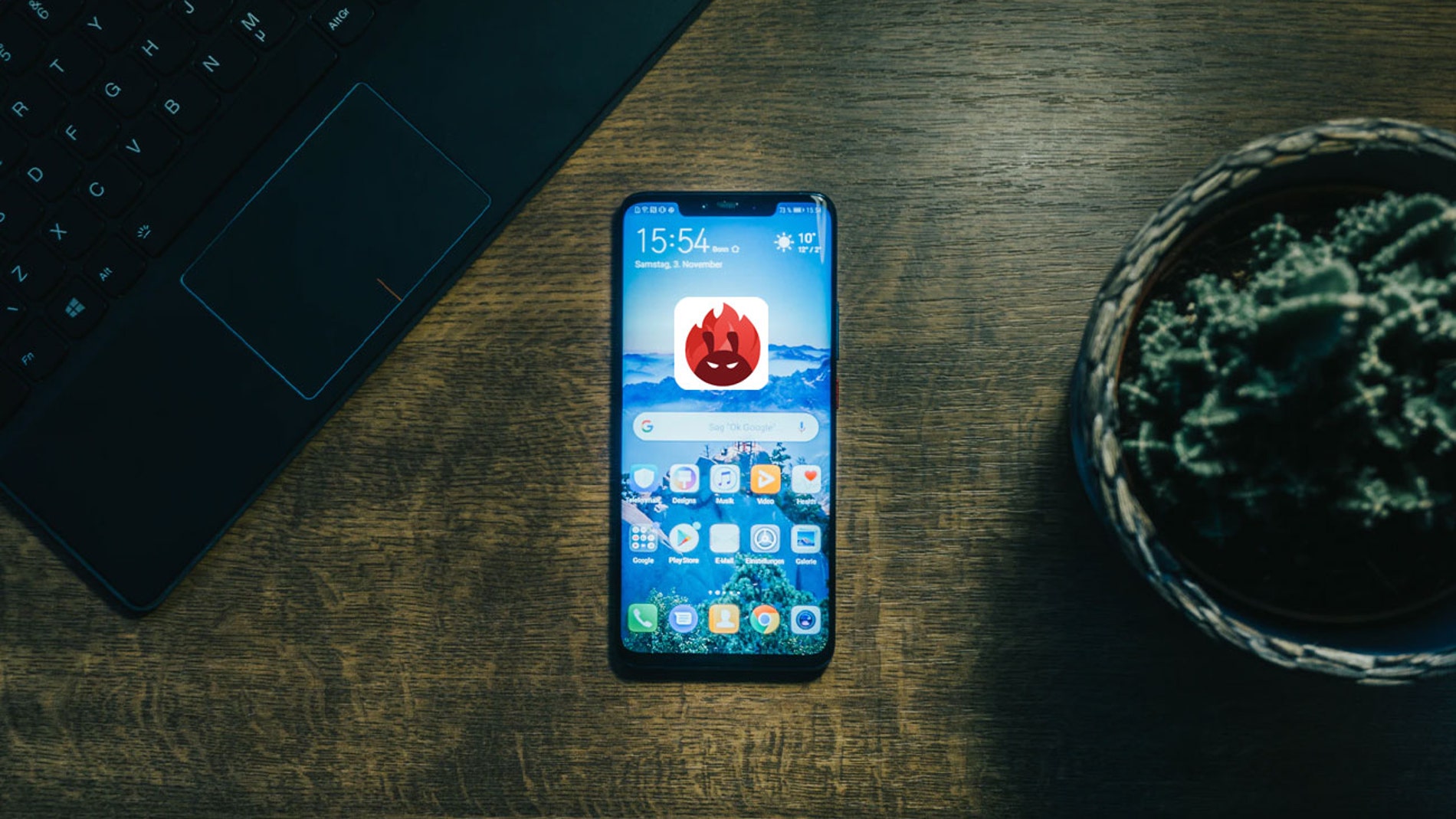 La app de AnTuTu en un smartphone Android.