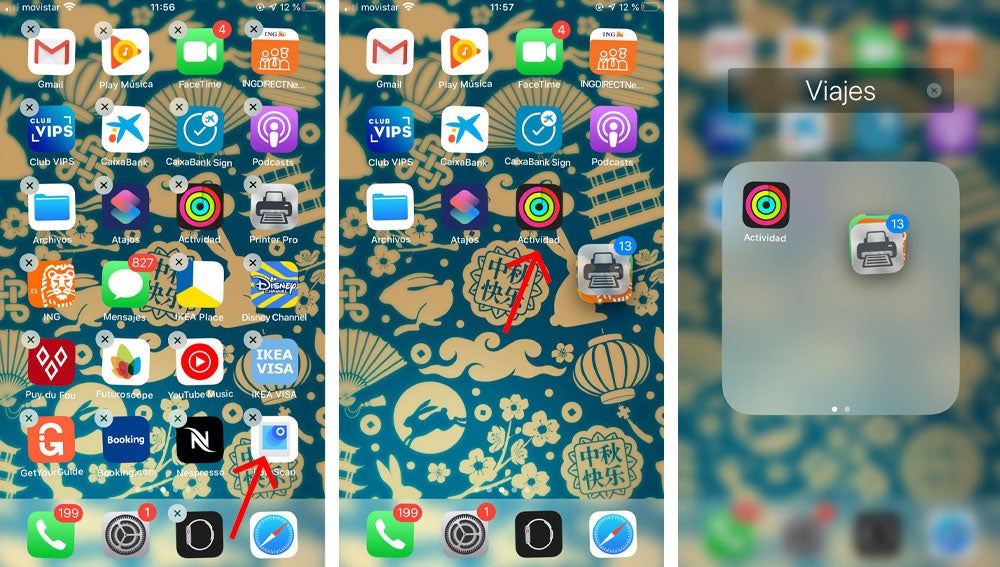 Mueve varias aplicaciones a la vez en tu iPhone