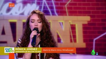 La actuación en directo de Mónica Jiménez, la ganadora del 'Balcón Talent' de Zapeando