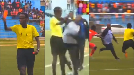 Un entrenador de Somalia pierde los papeles y ataca a los árbitros Un entrenador de Somalia pierde los papeles y ataca a los árbitros