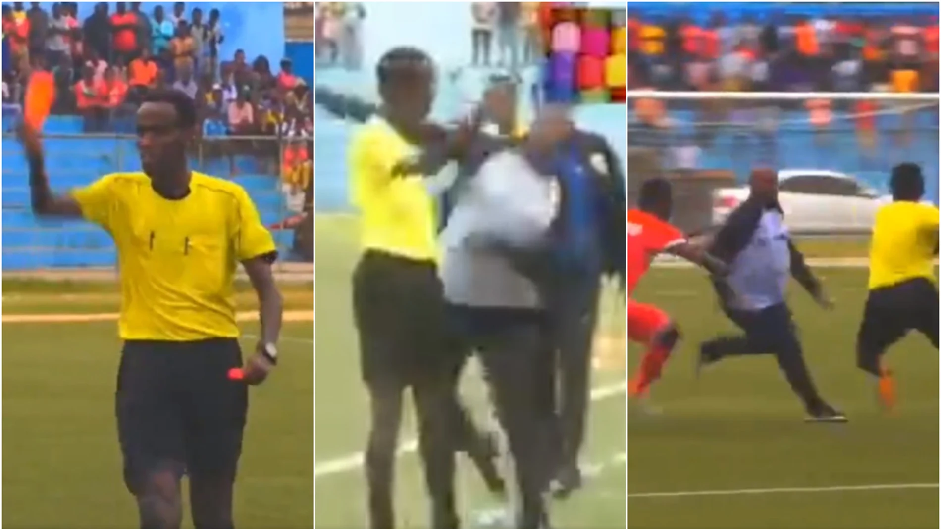 Un entrenador de Somalia pierde los papeles y ataca a los árbitros