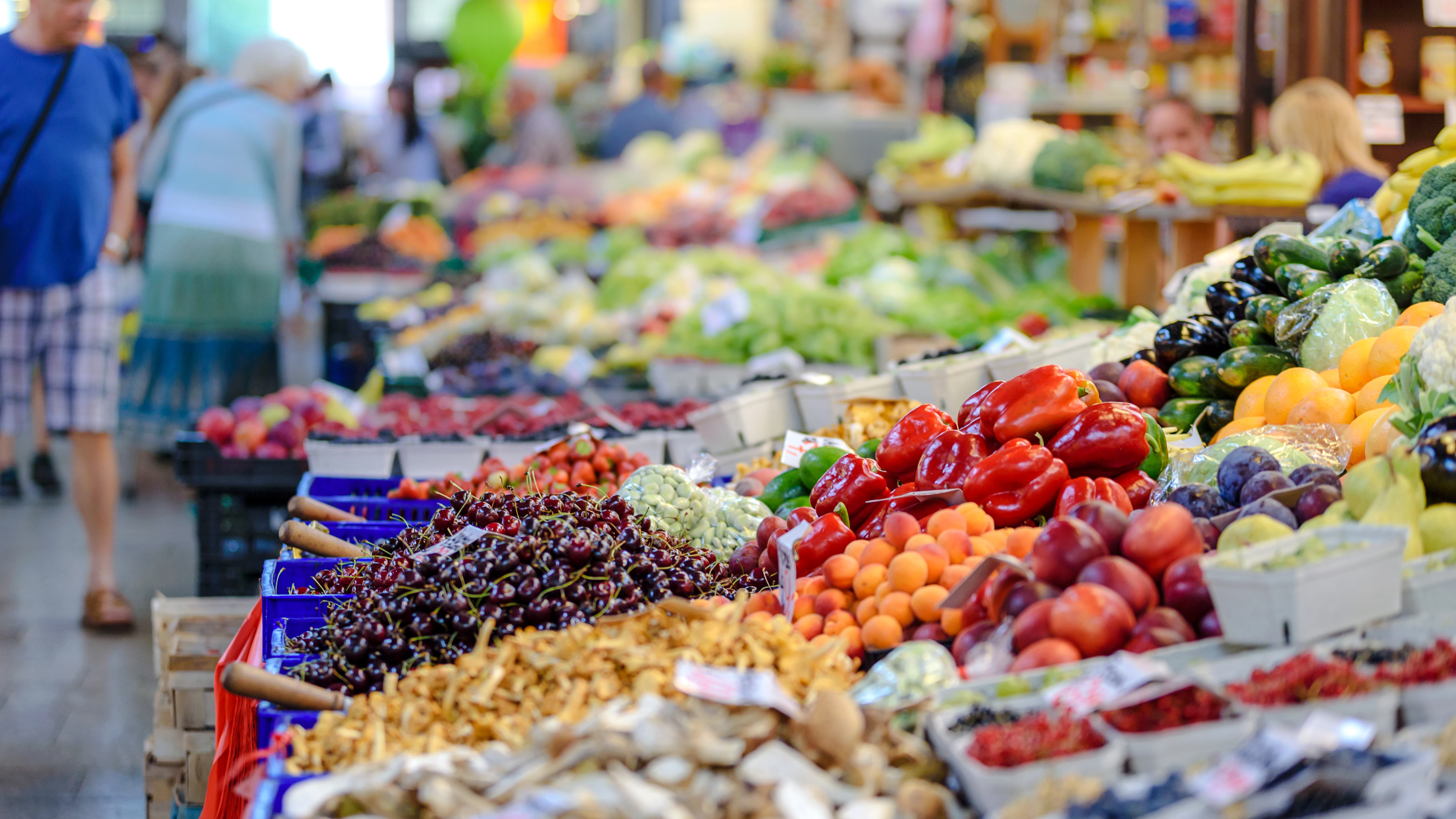 Imagen de archivo de un mercado de alimentos.