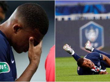 Kylian Mbappé se retiró del verde entre lágrimas tras una dura entrada Kylian Mbappé se retiró del verde entre lágrimas tras una dura entrada