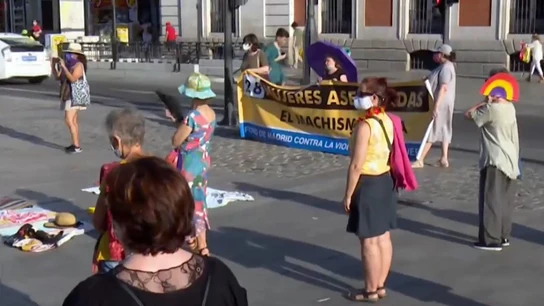 Concentración en Madrid contra la violencia machista Concentración en Madrid contra la violencia machista