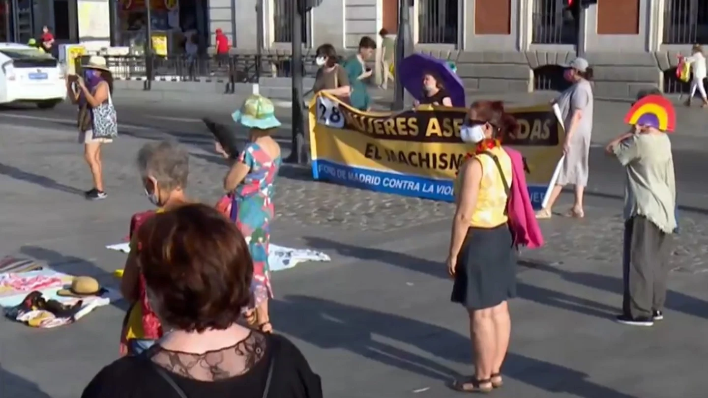 Concentración en Madrid contra la violencia machista Concentración en Madrid contra la violencia machista
