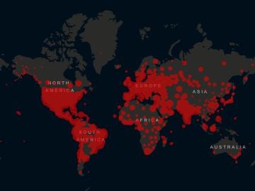 Mapa de afectados por el coronavirus en todo el mundo Mapa de afectados por el coronavirus en todo el mundo