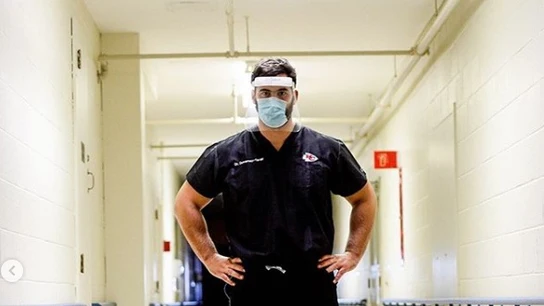 Laurent D. Tardif, jugador de los Kansas City Chiefs Laurent D. Tardif, jugador de los Kansas City Chiefs