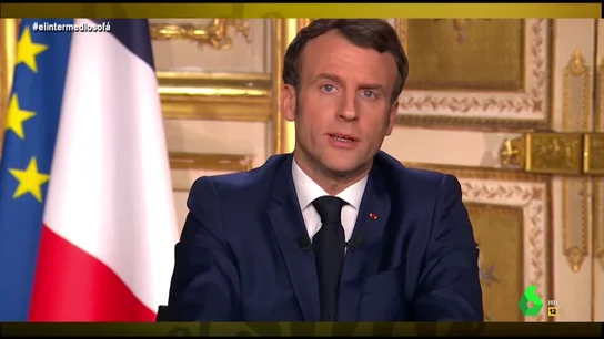 Vídeo manipulado - Macron imita al rey Juan Carlos durante su discurso a los franceses Vídeo manipulado - Macron imita al rey Juan Carlos durante su discurso a los franceses