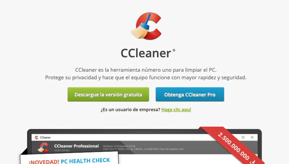 CC Cleaner para Windows 10