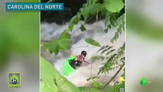 El angustioso rescate a un kayakista El angustioso rescate a un kayakista