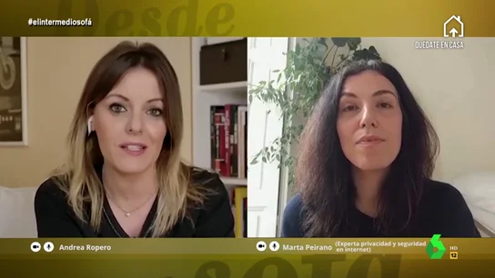 Andrea Ropero ha entrevistado a través de una videollamada en El Intermedio a Marta Peirano Andrea Ropero ha entrevistado a través de una videollamada en El Intermedio a Marta Peirano