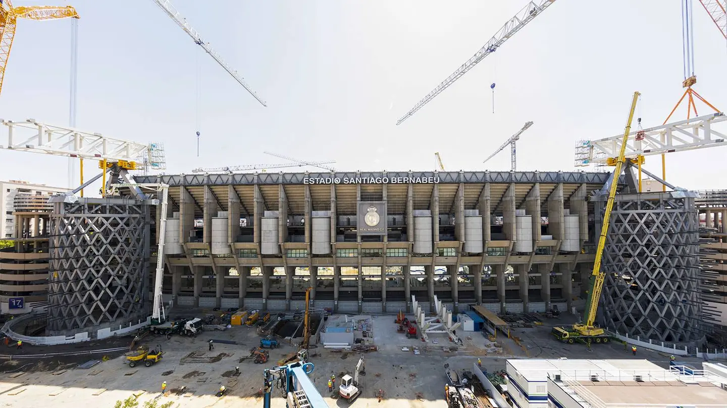 Estado actual de las obras del estadio Santiago Bernabéu Estado actual de las obras del estadio Santiago Bernabéu