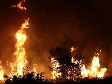 Imagen del incendio en Ourense Imagen del incendio en Ourense