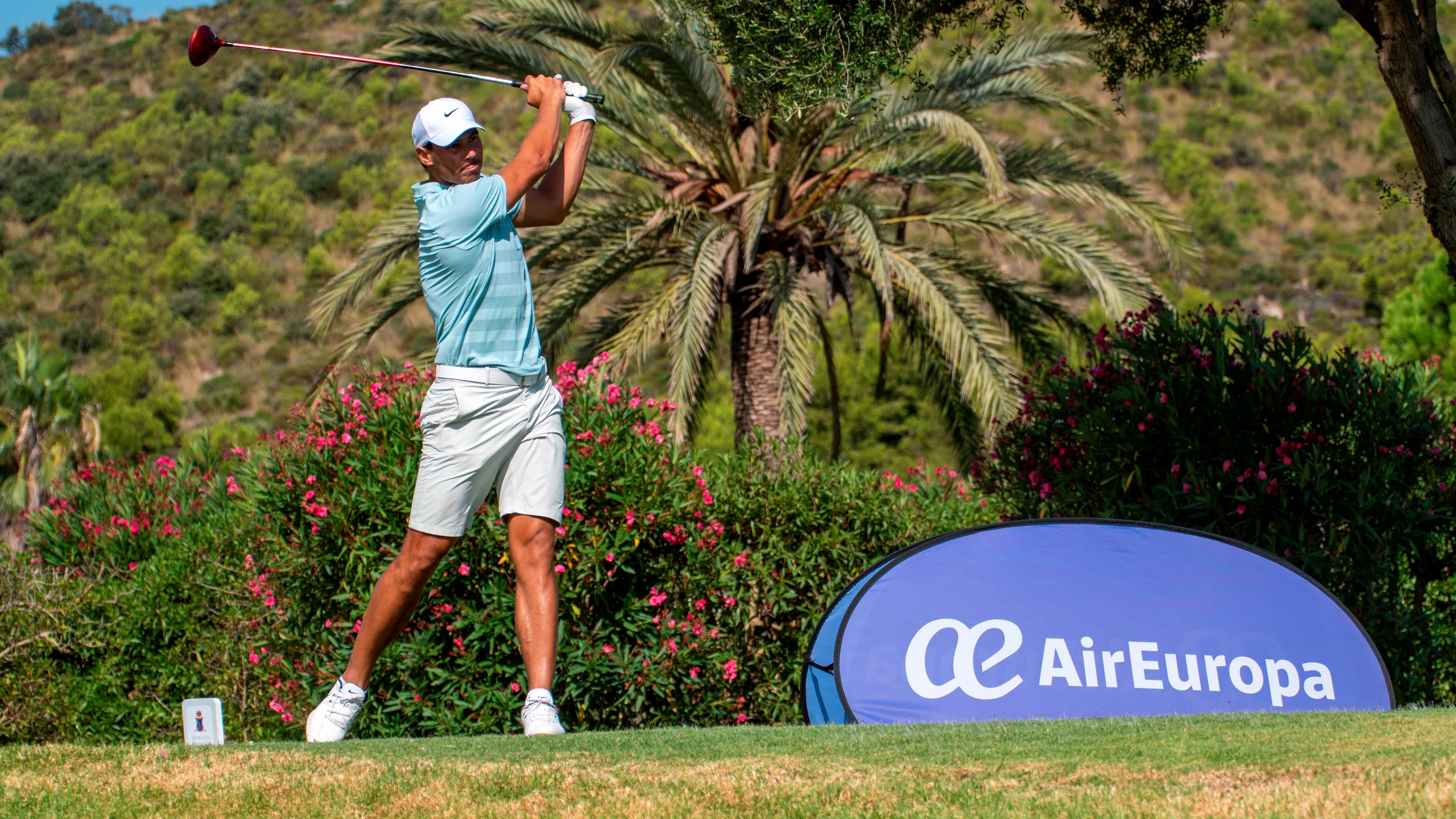 Rafa Nadal, durante el Campeonato de Baleares de golf