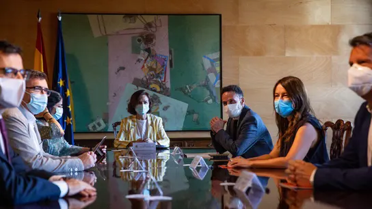 Reunión entre el Gobierno y Cs en el Congreso Reunión PSOE-Cs en el Congreso