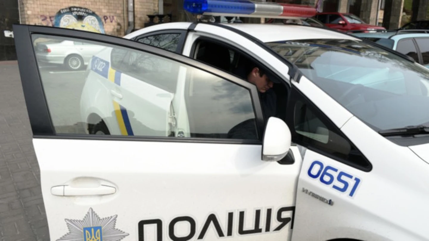 Coche policía en Kiev Coche policía en Kiev
