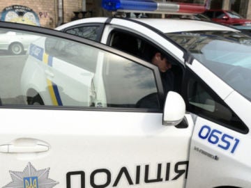 Coche policía en Kiev Coche policía en Kiev
