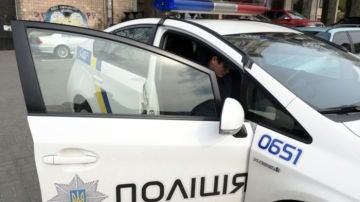 Coche policía en Kiev