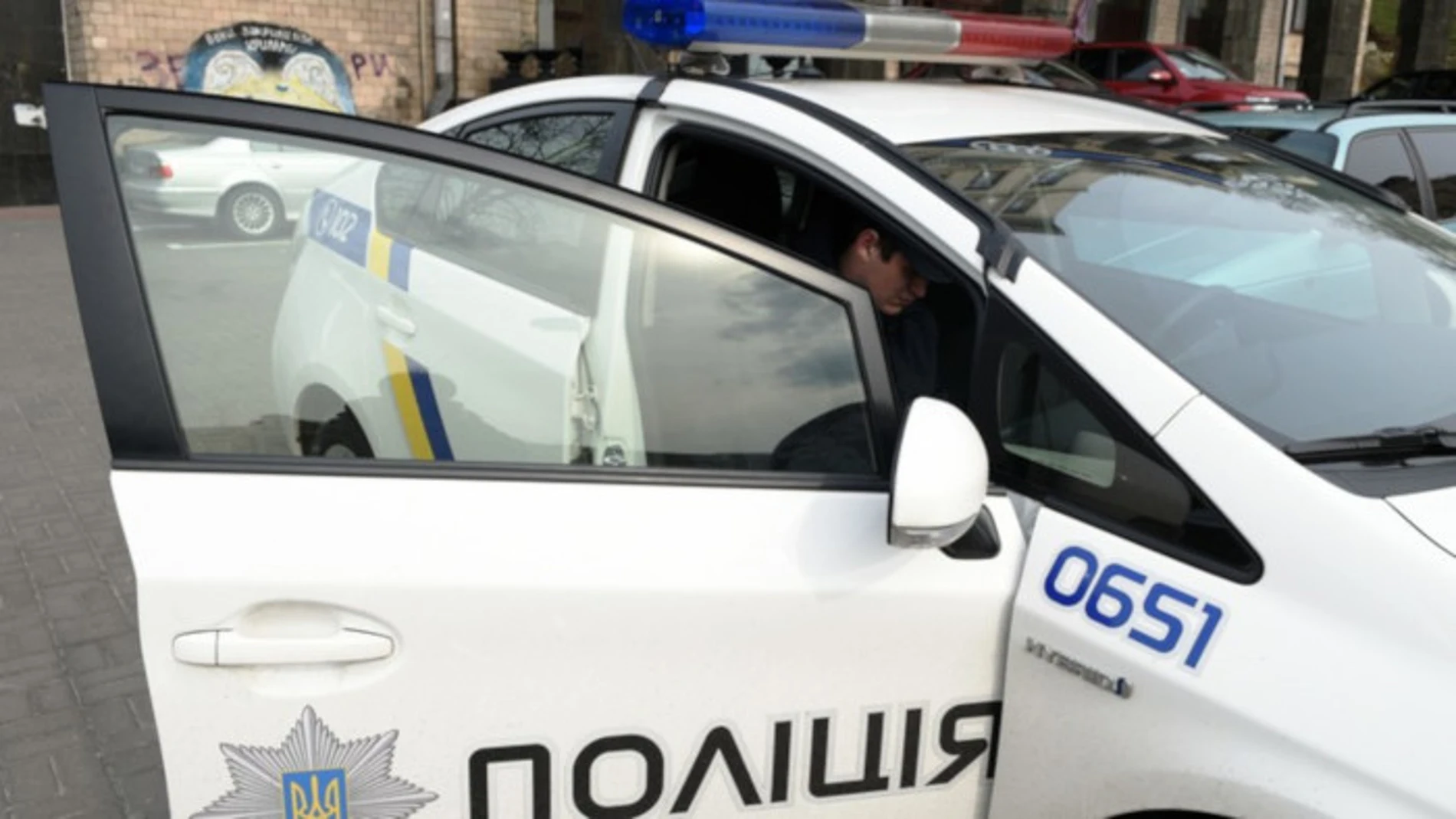 Coche policía en Kiev