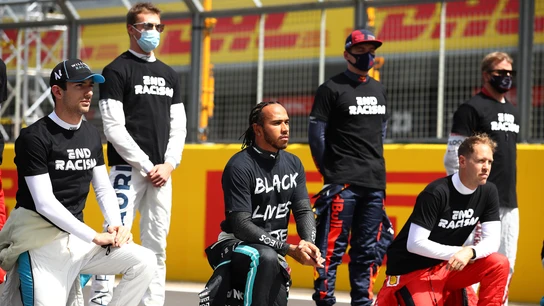 Varios pilotos de F1 antes del GP de Gran Bretaña Varios pilotos de F1 antes del GP de Gran Bretaña