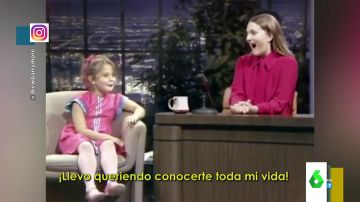 La divertida entrevista de Drew Barrymore a sí misma con siete años: "¡Llevo toda la vida queriendo conocerte!"