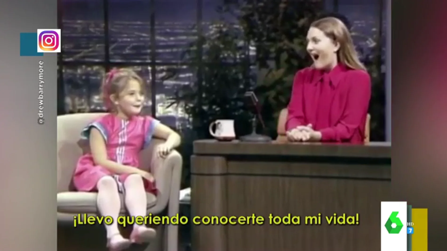 La divertida entrevista de Drew Barrymore a sí misma con siete años: "¡Llevo toda la vida queriendo conocerte!"