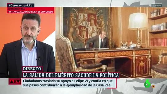 Bal acusa a Podemos de "oportunista" por sus críticas a Juan Carlos I: "Felipe VI siempre va a tener el apoyo de Cs" Bal acusa a Podemos de "oportunista" por sus críticas a Juan Carlos I: "Felipe VI siempre va a tener el apoyo de Cs"