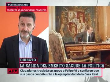 Bal acusa a Podemos de "oportunista" por sus críticas a Juan Carlos I: "Felipe VI siempre va a tener el apoyo de Cs" Bal acusa a Podemos de "oportunista" por sus críticas a Juan Carlos I: "Felipe VI siempre va a tener el apoyo de Cs"